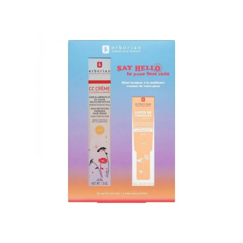 Erborian Cc Crème Illuminating Face Spf25 Doré 45ml Set 2 Pieces