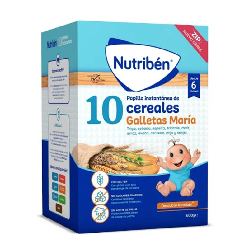 Nutribén 10 Cereals with María Biscuits 1 Bag 600 g