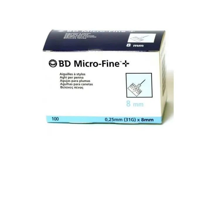 BD Microfine Tw 0,25X8mm 100Uds 