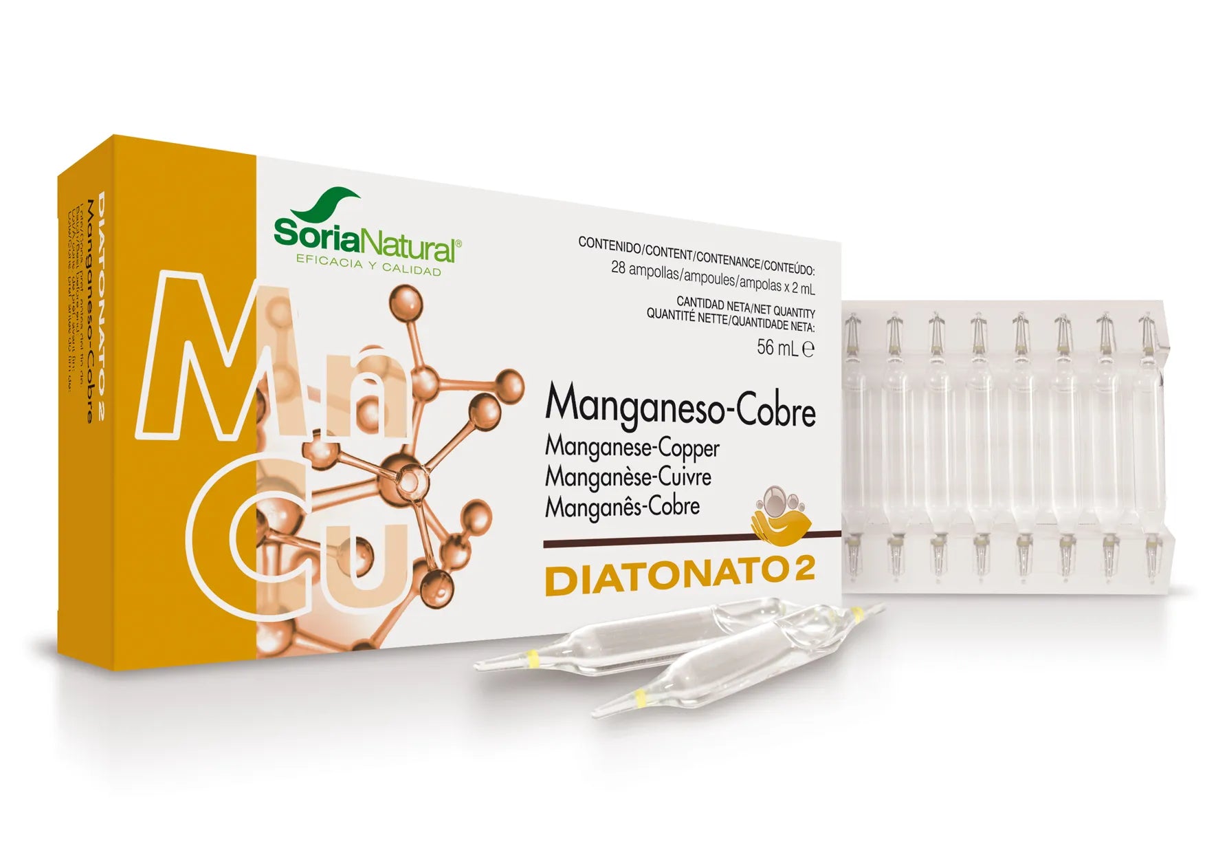 Soria Diatonato 2 Mangan-Cobre 28 Ampollas X 2ml