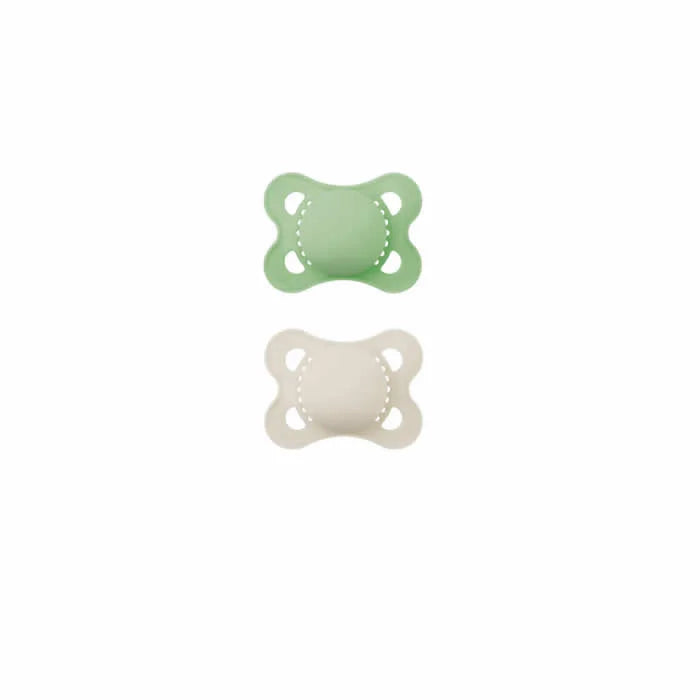 Mam Original Silicone Pacifier 2-6 Months Green/Beige 2 Units