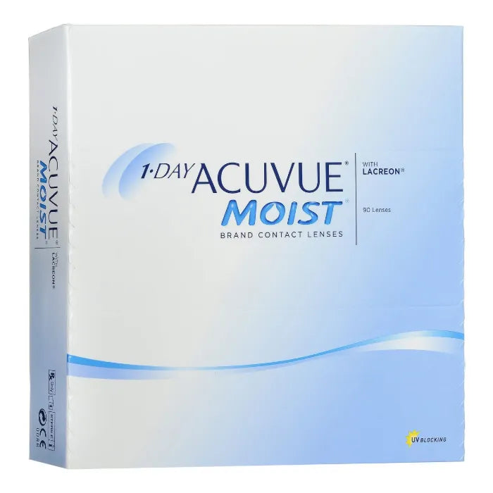 Acuvue Moist Contact Lenses 1 Day Replacement -3.25 BC/8.5 90 Units