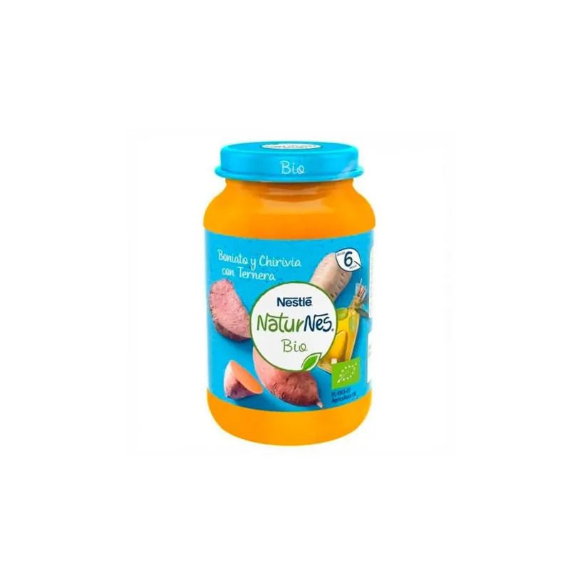 Nestle Nestlé Naturnes Bio Tarrito Boniato y Chirivía Con Ternera 6m 190g