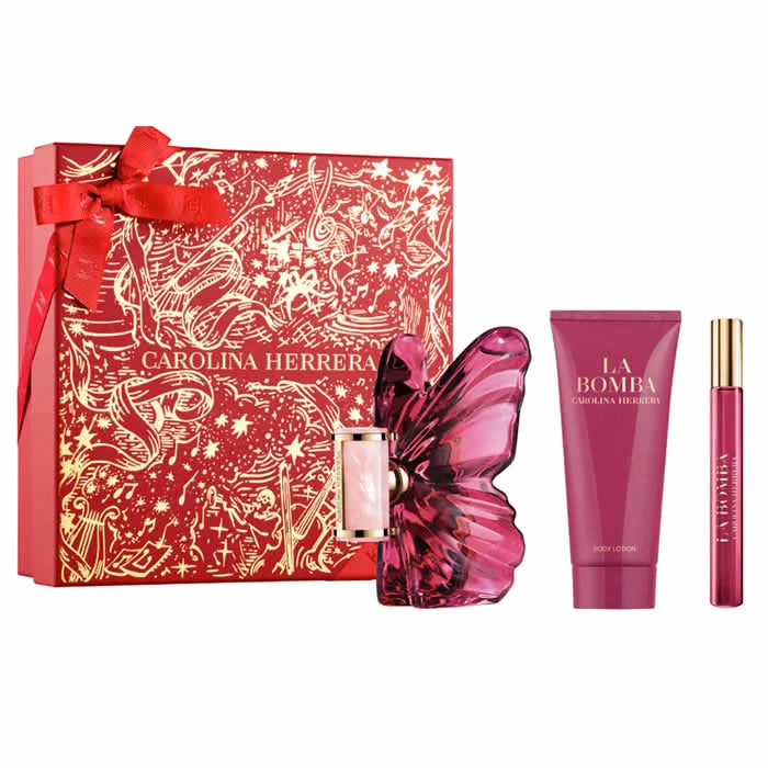 Carolina Herrera La Bomba Eau De Parfum Spray 80ml Set 3 Pieces