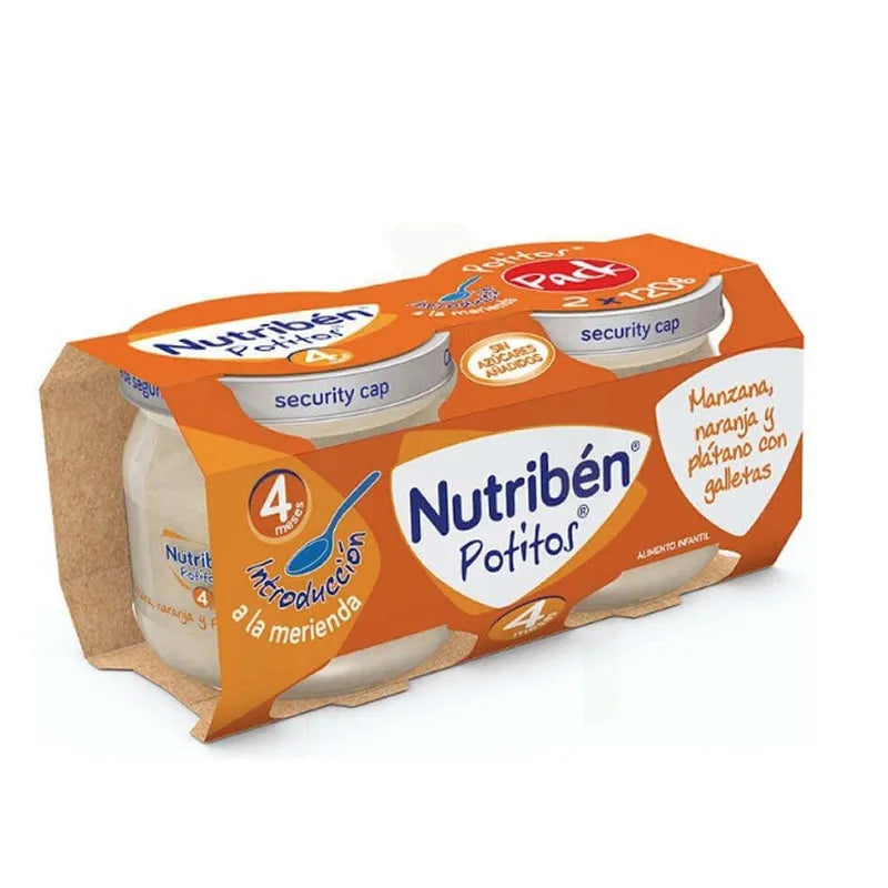 Nutribén Jar Banana, Orange & Biscuit 2 Packs 190 g