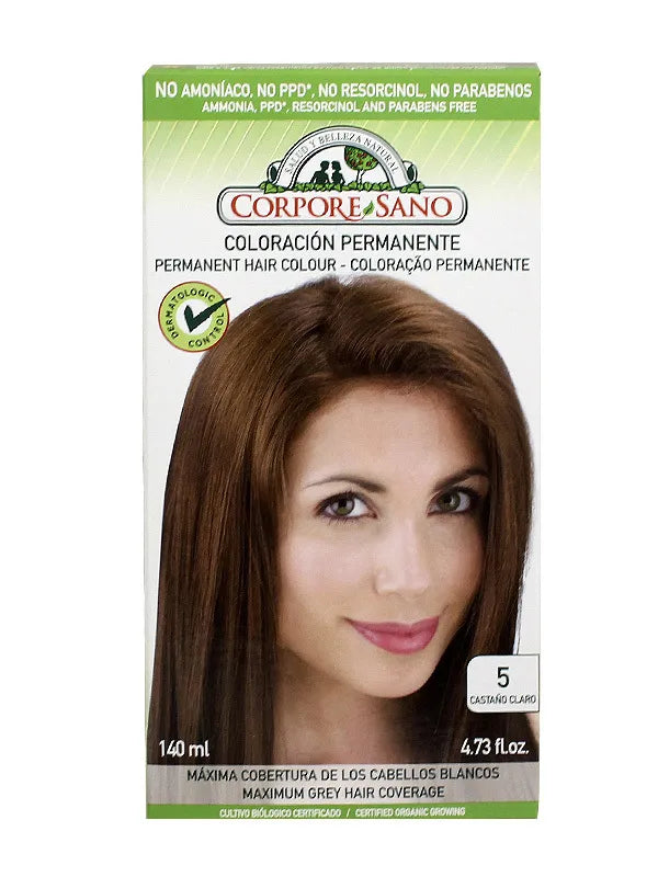 Corpore Sano Tinte Permanente N 5 Castaño Claro 140ml