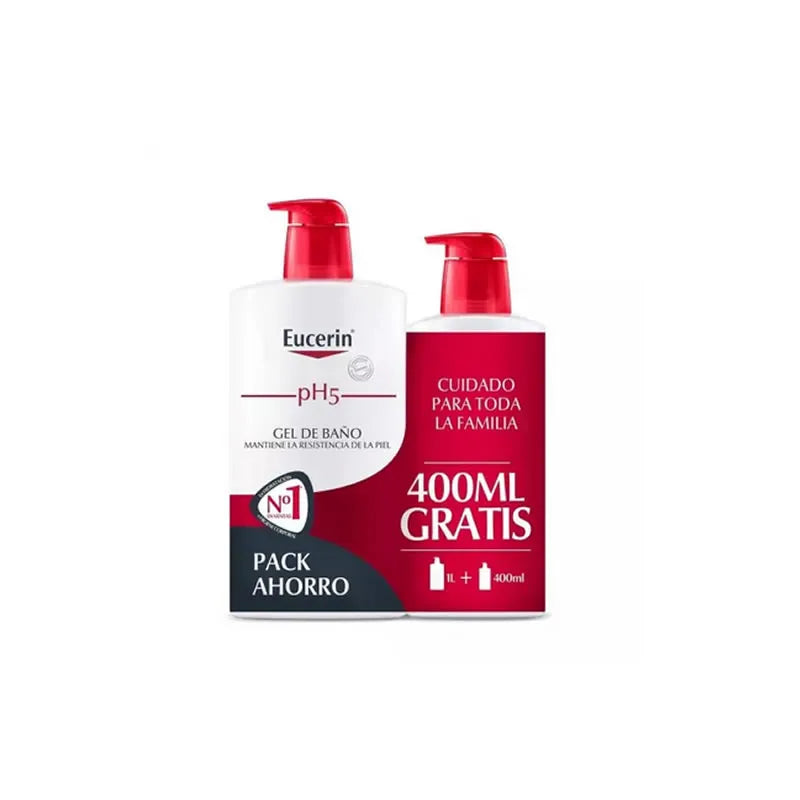 Eucerin PH5 Shower Gel 1000ml + Refill 400ml
