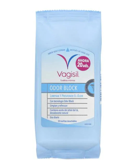 Vagisil Vaginesil Wipes Odor Block 10 Units